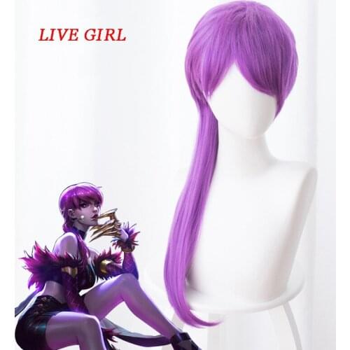 Liva girl Game LOL KDA Cosplay Costume Wig Kaisa Cosplay Evelynn Costume Women Outfit K/DA Group LOL Cosplay Wig