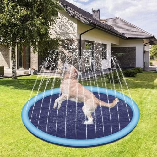 Hot Sale Pet Sprinkler Pad Play Cooling Mat Swimming Pool Water Spray Splash Mat Outdoor Garden Pad Mat Tub For Dog Summer Cool