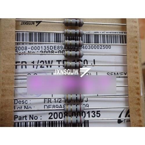 20PCS NEW Original PILKOR PR03 1% 0.5W1R Korea grey High power resistance 1/2W 1R Film Resistor 1R 0.5W 1ohm