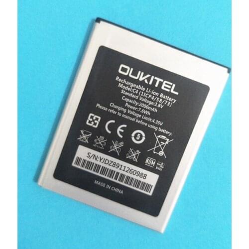 AZK New 3.8V 2000mAh Oukitel C4 battery for Oukitel C4 Smart phone battery
