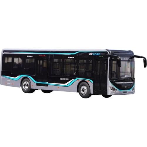 Original factory 1:42 Golden Dragon Weiblue Azure diecast alloy bus model with lamps for gift, collection