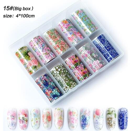 4X100cm Holographic Nail Art Transfer Foil Sticker Starry AB Paper Wraps Adhesive Decals Nails Decoration Accessories