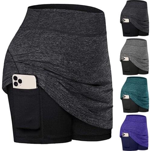 High Waist Athletic Yoga Shorts For Women Pocket Sport Cycling Shorts Compression Workout Fitness Gym Running Shorts