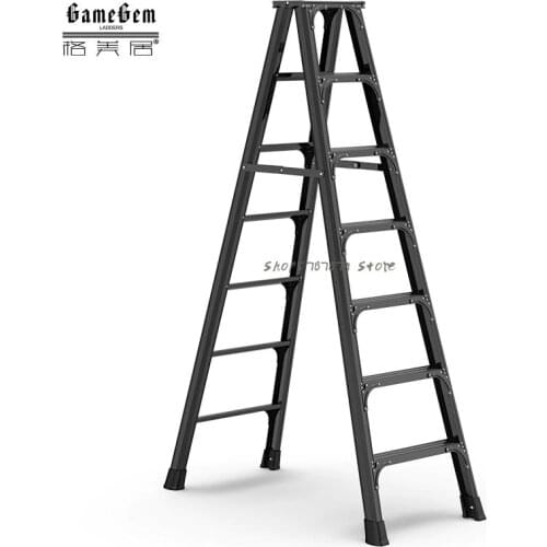 Aluminum Alloy Household Folding Ladder Miter Ladder Thickened 3m High Indoor And Outdoor Multi-functional Engineering Ladder Te