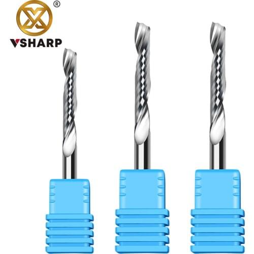 1pcs 4mm Shank 1 Flute Spiral Milling Cutter Tungsten Carbide End Mill Engraving CNC Tool for MDF Acrylic PVC Plywood Wood