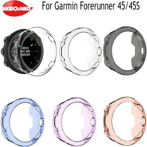 Sport Silicone Wrist Band Case for Garmin Forerunner 45/45S Exquisite Protector Cover for Forerunner 45/45S Smart Sport Watch