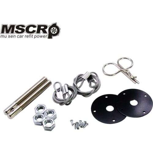 Universal arrived Car Plus Flush Hood Latch Pin Kit Racing Auto Engine Locks Bonnet Locking Hood Kit