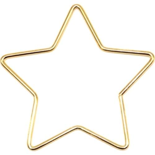 1Pc Star Shape 50-200mm Metal Craft Hoops Dream Catcher Rings for Dreamcatchers Wreaths Macrame Project DIY Accessories