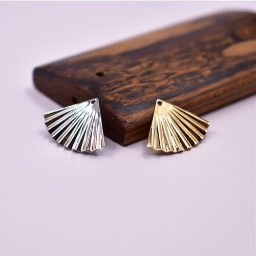 100 PCS 15mm*20mm Metal Copper Gold Color Rhodium Earrings Pendant Connectors Accessories For Jewelry Making