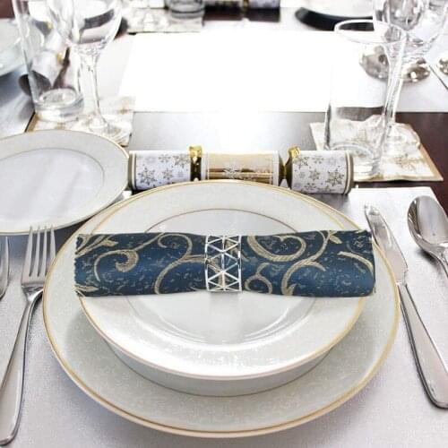 12pcs. Alloy Hollow Out Napkin Rings Wedding Thanksgiving Christmas Household H58C
