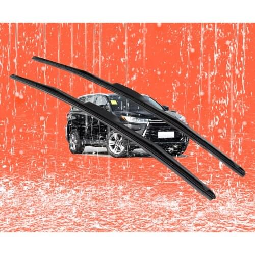 2 pcs Front Windshield Bracketless Wiper Blades Set 24"+22" Fit for J-Hook TOYOTA HIGHLANDER