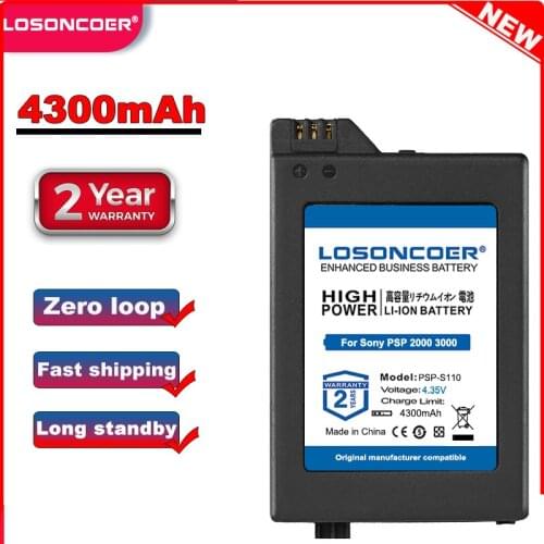 4300mAh PSP-S110 Battery for Sony PSP2000 PSP2008 PSP3000 PSP3001 PSP3002 PSP3003 PSP3004 PSP3005 PSP3006 PSP3007 PSP3008