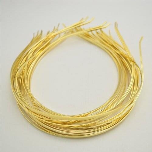 50pcs 3mm ALICE BAND Gold Color Plain Lady Hair Bands Headbands No Teeth DIY METAL HEADBANDHAIR ACCESSORIES