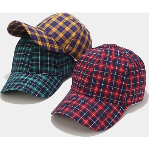DANKEYISI Female Spring Summer Baseball Cap Men Women Plaid Hip-hop Cap Snapback Hat Outdoor Adjustable Sport Cap Bone Gorras