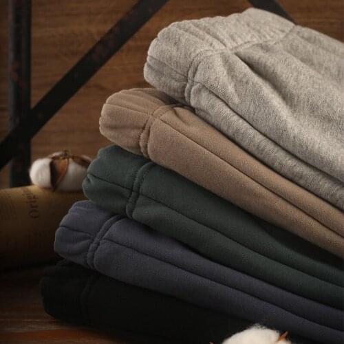 Quality Brand casual trousers men sweatpants streetwear joggers men Autumn Winter Loose Solid warm Mens pants Hip hop