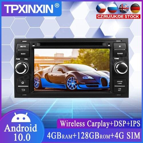 DSP Android 10.0 128GB For FORD 2006 Car CD DVD Player GPS Map Navigation Auto Radio Car Multimedia Player Head Unit Dashboard