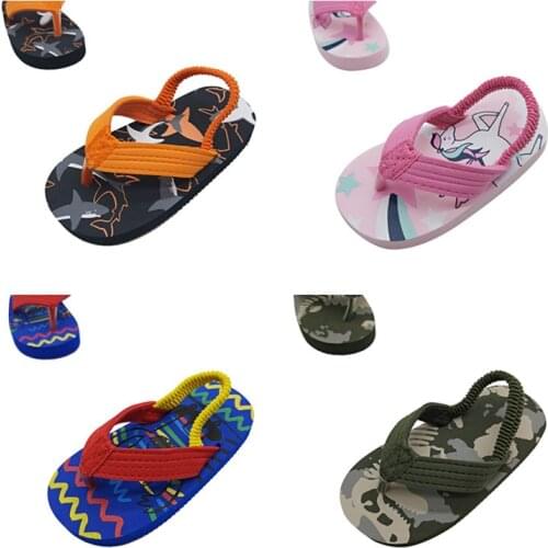 EVA Fashion Children Flip Flop Light Travel Portable Baby Flip-On Beach Shoes Slipper