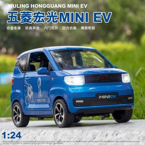 1:24 high simulation SGMW mini EV graffiti versionBasketball Football Super Star Memorial Edition alloy car model for gifts
