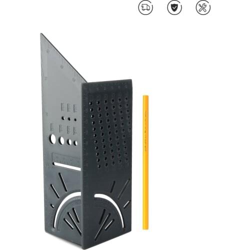 Wood Working Ruler Multifunctional Angle Ruler 3D Mitre Angle Gauging Measuring Gauge Square Size Marking Carpenter Tool Regla