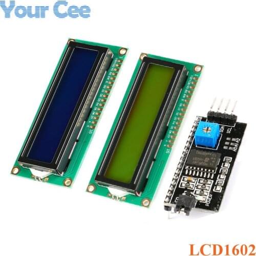 LCD Module 1602 Blue Yellow-Green Screen IIC/I2C LCD1602 5V Adapter Plate 1602A Display Module for Arduino
