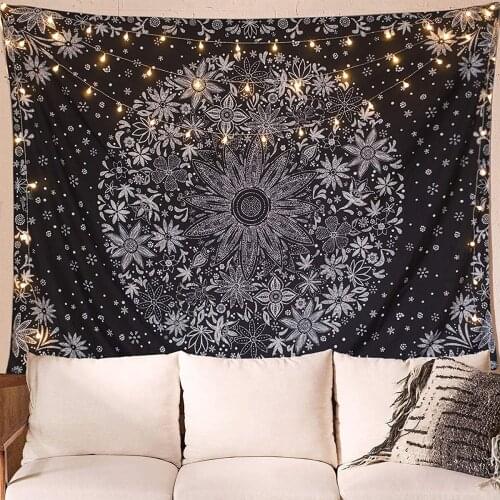 Nordic Ins Style Wall Hanging Tapestry Creative Fashion Indian Mandala Wind Tapestry Letter Printed Home Decoration