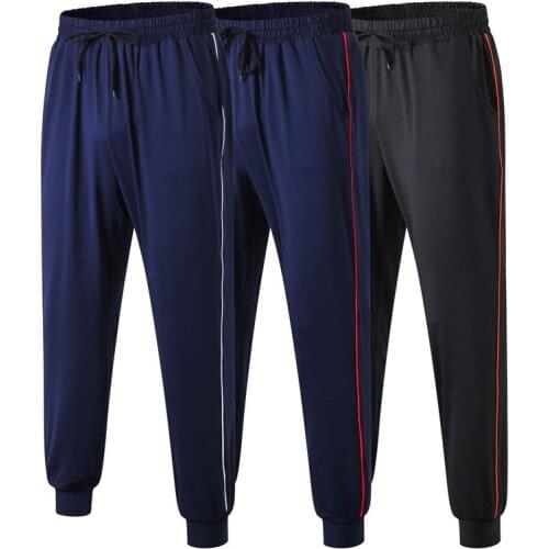 New Arrive Mens Long Pants Winter Autumn High Elastic Tie Trousers Outdoor Fitness Trainning Tunic Pants EU Size XXL