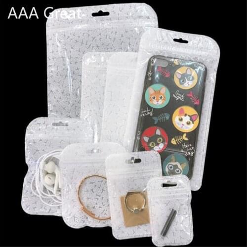 Zip Lock Bag Plastic Self Sealing Storage Bag Jewelry Packing Pouch Resealable Bags Hang Hole Packaging Earrings Wholesale Gifts