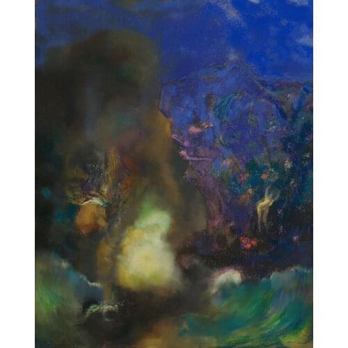 Scenery abstract canvas painting still life mural prints Butterflies Roger and Angelica Odilon Redon surealism