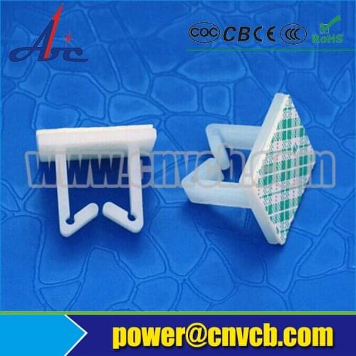 PL-0025-WT-4 cable tie saddle mount flat self-adhesive tie mounts Self-adhesive fixed seat
