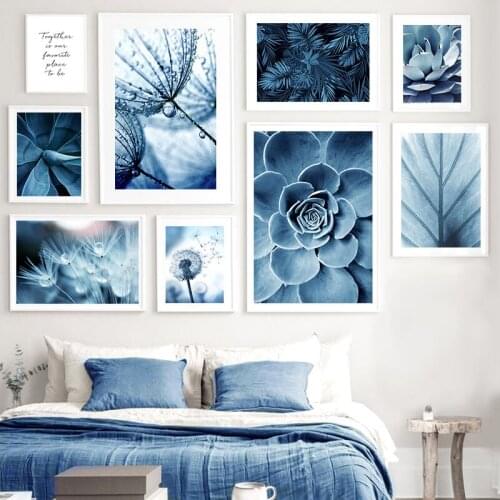 Purple Plant Dandelion Leaf Canvas Poster Nordic Wall Art Botanical Print Modern Artwork Living Room Home Decoration Picture