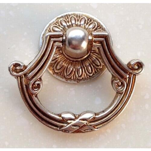 Dresser pull knob Drawer knob pull antique silver cabinet cupboard handle knob antique shaky drop ring furniture decoration knob