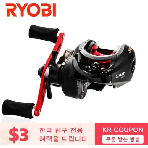 RYOBI SMAP Baitcast Reel 5+1BB Gear Ratio 6.1:1 Saltwater Fishing Reels Max Drag 5KG
