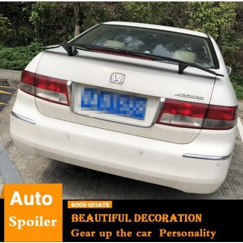 For Honda Accord Spoiler 2003 2004 2005 2006 2007 High Quality ABS Material Car Rear Wing Primer Color Trunk Rear Spoiler Sport