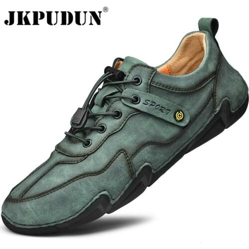 Leather Men Shoes Casual Fashion Sneakers Men Handmade Breathable Man Shoes Lightweight Mens Loafers Moccasins Plus Size 38-46