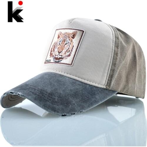 Spring Baseball Caps Men Women Fashion Hip Hop Bone Gorras Summer Breathable Cotton Dad Hats Unisex Snapback Tiger Pattern Touca