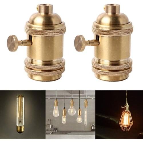 Vintage Retro Antique Style Edison E26/E27 Brass Lamp Light Bulb Holder