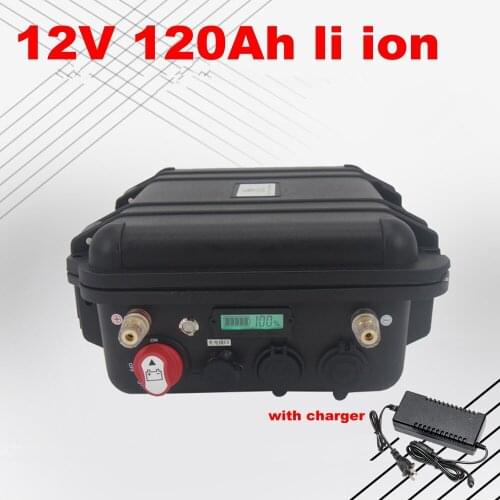 Waterproof 12V 500AH lithium ion battery for 2000W Solar system golf cart EV House hold electric supplies AGV RV + 20A Charger