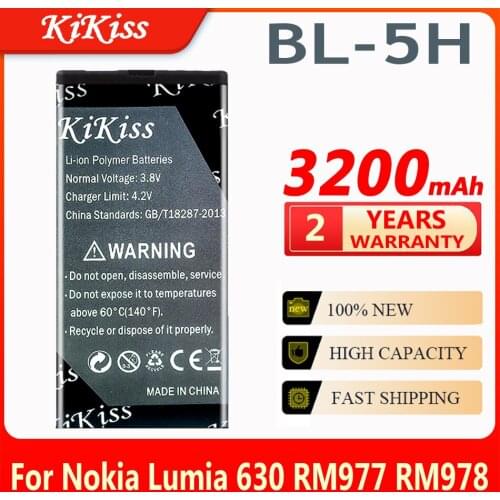 High Quality 3200mAh BL-5H battery for Nokia Lumia 630 38 635 636 Lumia630 RM-977 RM-978 BL5H BL 5H Mobile phone