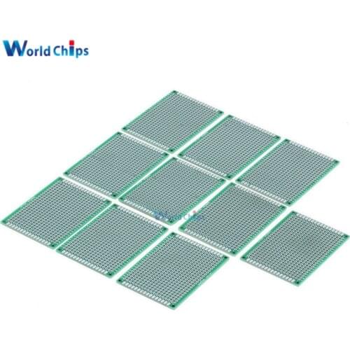 10PCS Double Side Prototype PCB Tinned Universal Breadboard 5x7 cm 50mmx70mm FR4
