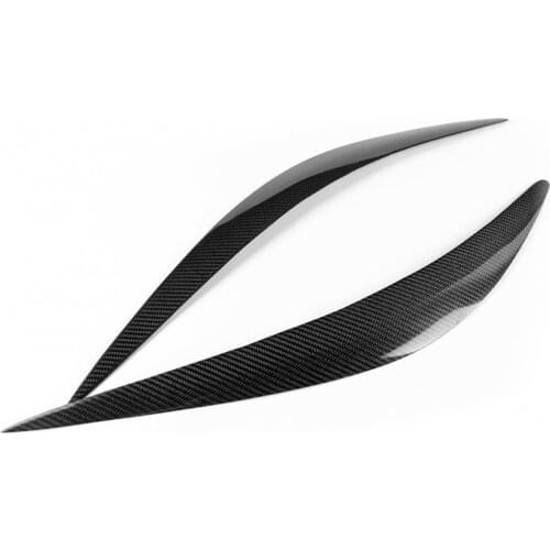 2Pcs Carbon Fiber Car Sticker Headlight Eyebrow Trim for Infiniti Q50 2014-2019 Детали интерьера Car Decoration Accessories