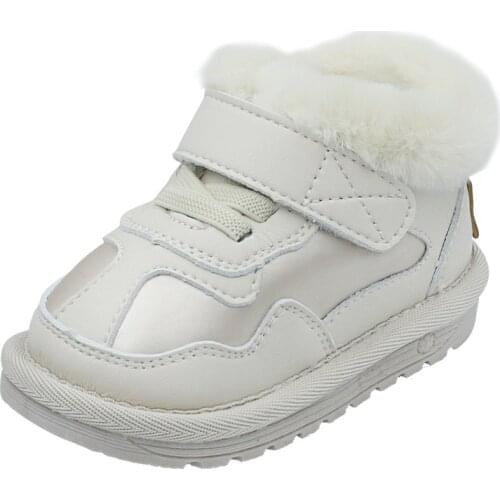 Winter Kids Shoes Boys Girls Cotton Boots Baby Toddler Fashion Snow Boots Thicken Warm Baby First Walkers SXX046