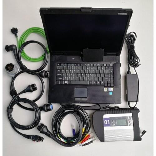 CF52 used laptop computer Toughbook+MB Star C4 SD Connect SSD V12/2020 Expert Mode diagnostic Auto Repair Star Diagnosis tool