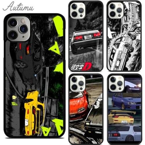 Initial D Drift Phone Case for iPhone 11 12 Pro Max mini X XR XS SE 2020 5 6S 7 8 Plus Samsung Galaxy S8 S9 S10 Cover shell