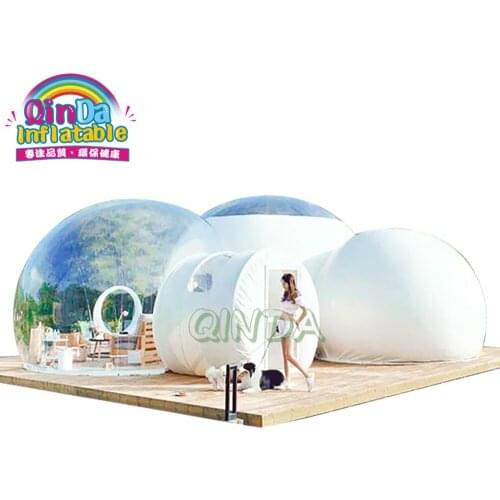 Double room transparent clear dome inflatable bubble Tent pvc igloo camping tent