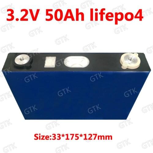 GTK lifepo4 3.2v 50Ah battery 50ah lithium 150A 3C high drain for diy 12V 24V solar Inverter electric vehicle coach golf cart
