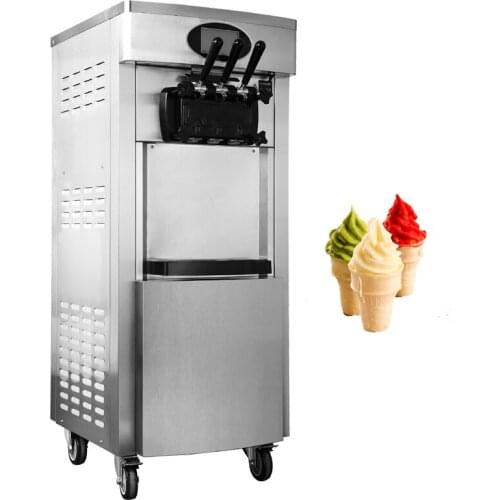 Commercial Ice Cream Makers Machine Stainless Steel Sweet Cone Ice Cream Machine Vending 2200W