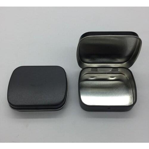 Storage Box Small Jewelry Candy Coin Key Organizer Tin Flip Black Gifts Sealed SN038