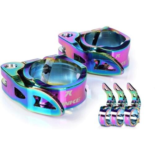 Colorful MTB Bicycle Seat Post Aluminum Ultralight Quick Release Road Cycling Mountain Bike Seat Post Seatpost Clamp 31.8/34.9mm