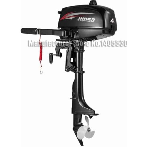 Hot sales factory Hidea 2 stroke 4 HP Manual Start Back control water cooled outboard motors/rubber boat /fishing boat