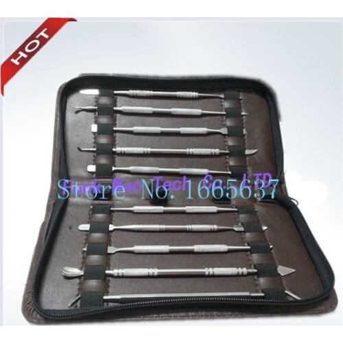 Wax knife kit include 12 pieces sculpture blade, Wax Pottery Clay Sculpture Carving Modeling Tool,Dental Instruments Equipment